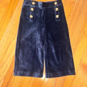 Crewcuts Navy Velvet Pants with Buttons
